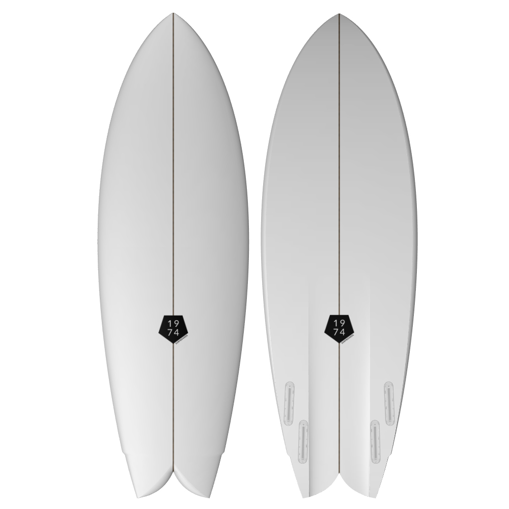 Quad Fin Fish Surfboard - Quad Fever – 1974 Surfboards