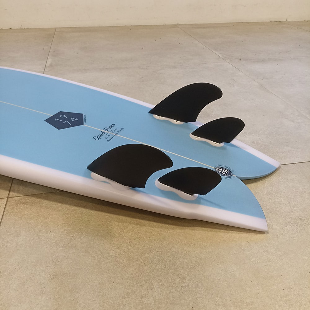 Quad Fin Fish Surfboard - Quad Fever – 1974 Surfboards
